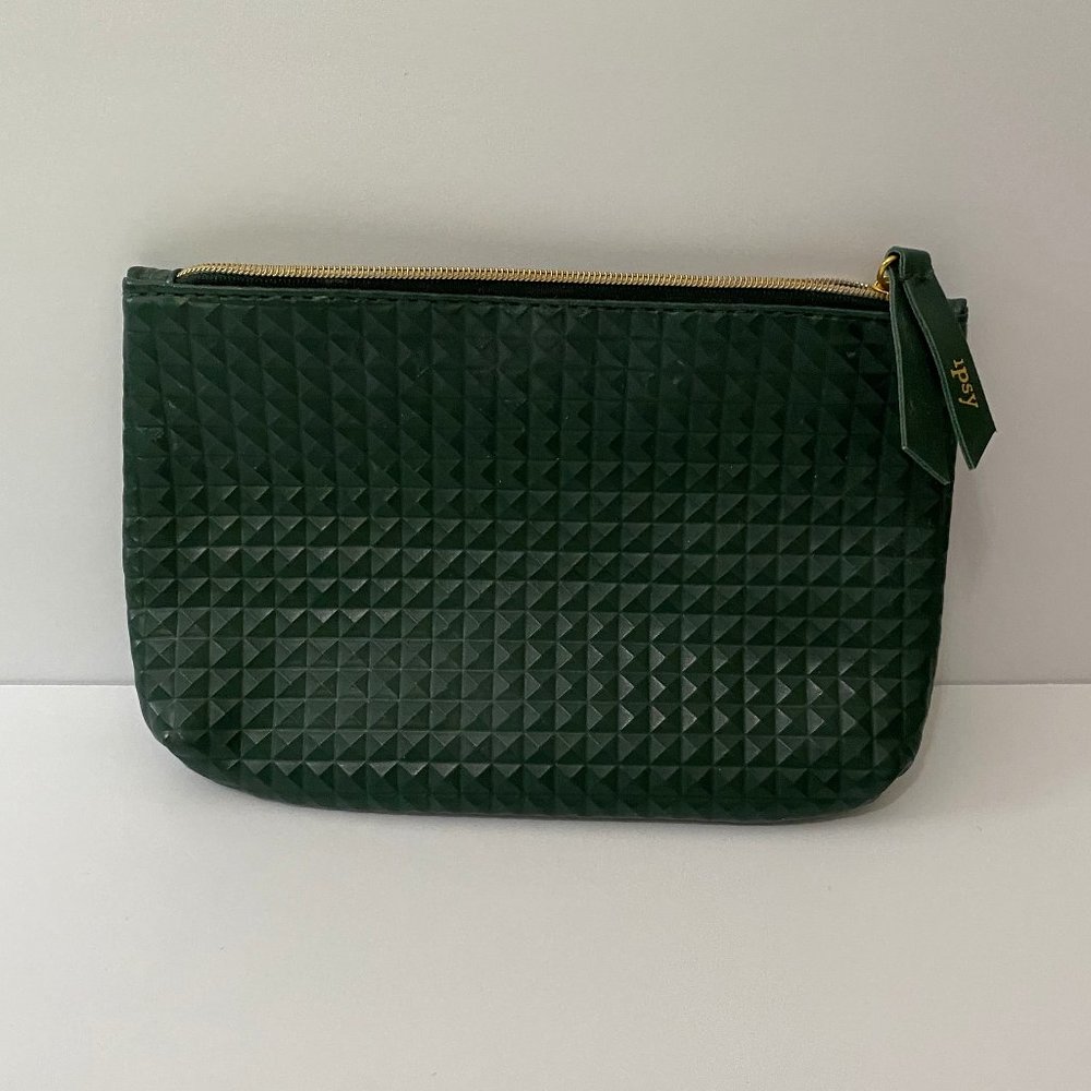 5/$25 Deep Green Studded Ipsy Makeup Bag